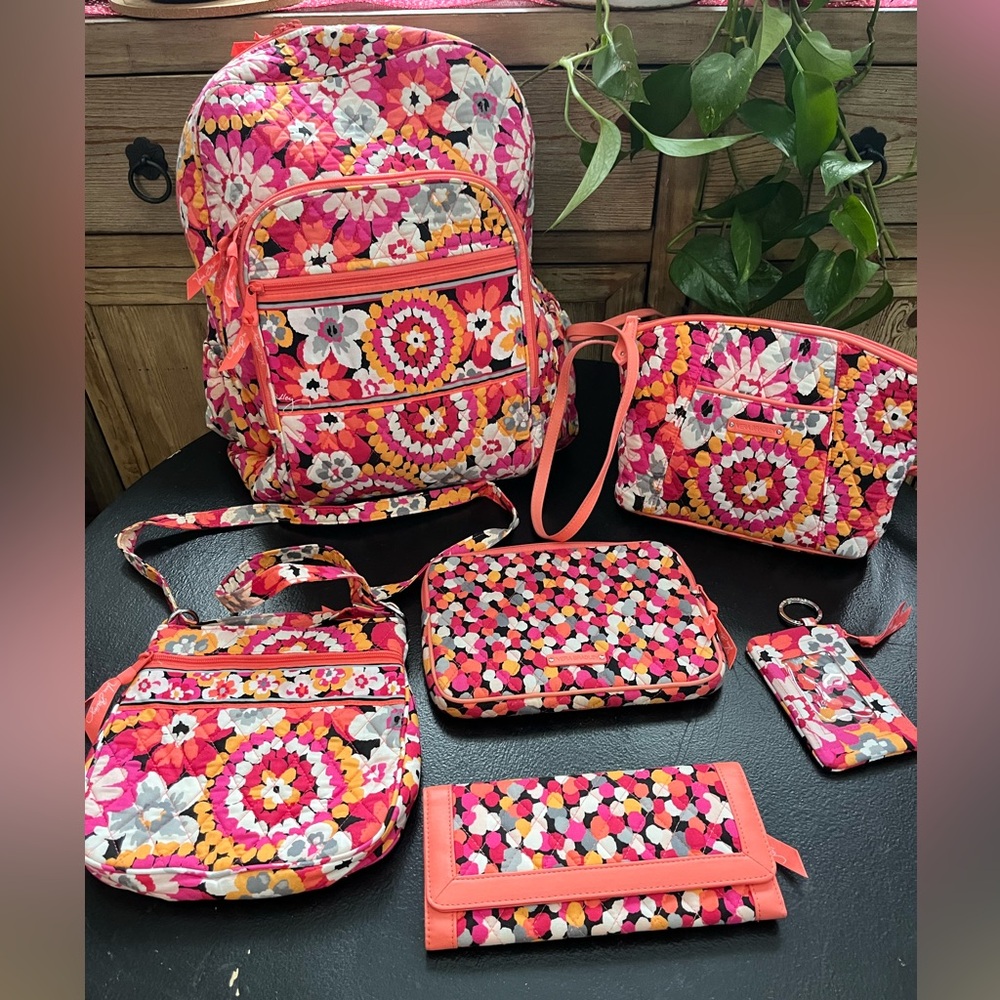 Vera Bradley “Pixie Blooms” Patterned Bag Set- 6 … - image 2